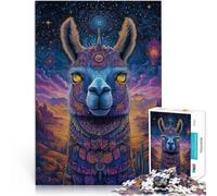 Arte fantasy degli alpaca Puzzle da 1000 pezzi per adulti Aiuta il cervello ad allenare i giocattoli che creano dipendenza per coltivare la pazienza Un'opera d'arte 38x26cm