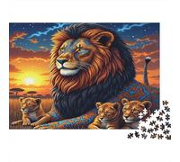 Arte fantasy del Re Leone Puzzle 1000 Pezzi In cartone Resistente,Un Tangram Per Giochi Di Puzzle Per Lo Sviluppo Cognitivo,Attività Fuzzle Post-scuola,Il Puzzle Più Venduto 70x50cm/1000pcs