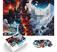 Arte fantasy epica Puzzle da 1000 pezzi per adolescenti Giocattoli che creano dipendenza e sfidano l'intelligenza del cervello Lista dei desideri con Babbo Natale 38x26cm