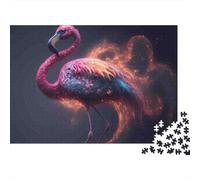 Arte Fantasy Flamingo Puzzle Classico Da 1000 Pezzi, Cartone Resistente, Per Adulti E Bambini 8-12 Anni, Arredamento Interno, Svago Indoor, Sfida Mentale 52x38cm/1000pcs