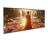 Arte Figurativa Diamond Painting Kit Completo Donna Pittura Diamante 5D Rotondo Completo per Adulti Principiante, Pittura Diamante Strass Ricamo a Punto Croce Painting per Regalo 50 x 100 cm PJY9 0-O