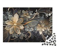 Arte Floreale 3D Puzzle 1000 Pezzi Carta Gioco di Puzzle 1000 Pezzi per Adulti Stile Elegante Casa Relax Regalo 38x26cm/1000pcs