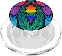 Arte floreale arcobaleno LGBTQ Botanical Folk Blooms PopSockets PopGrip per MagSafe