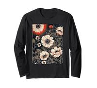Arte Floreale Botanica Dark Cottagecore Anemone Bloom Maglia a Manica
