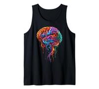 Arte fluida Astratta di Anatomia del Cervello colorato Canotta