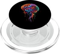 Arte fluida astratta di anatomia del cervello colorato PopSockets PopGrip per MagSafe