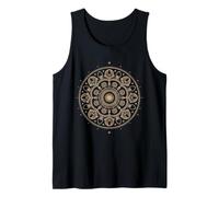 Arte Frattale a Spirale Mandala Geometria Sacra Dorata di Fibonacci Canotta