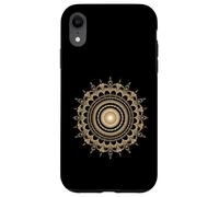 Arte frattale a spirale mandala geometria sacra dorata di Fibonacci Custodia per iPhone XR
