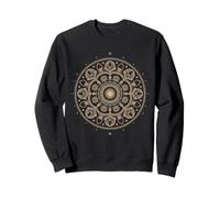 Arte Frattale a Spirale Mandala Geometria Sacra Dorata di Fibonacci Felpa