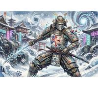 Arte Fusion del Cavaliere e del Samurai Puzzle 1000 Pezzi,Decorazione Casa,Idea Regalo,Gioco Educativo,Adulti E Ragazzi,Sfida Impossibile,Cartone Di Qualità,dai 14 Anni,Antistress 70x50cm