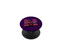 Arte geometrica di calcio femminile PopSockets PopGrip Adesivo