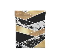 Arte geometrica moderna in marmo glitter bianco nero oro, Spremere il portafoglio superiore da donna Borsa portaoggetti Piccola portamonete Portamonete