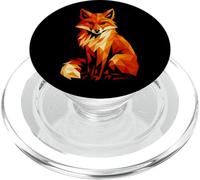 Arte geometrica volpe, volpi d'amore PopSockets PopGrip per MagSafe