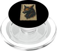 Arte giapponese Cyber Kitsune Anime Ukiyo-e Samurai Woodblock PopSockets PopGrip per MagSafe