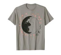 Arte Giapponese della Natura: Yin Yang Cat Sakura Art Zen Maglietta