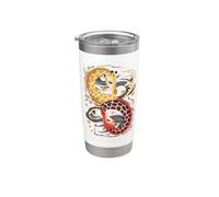 Arte Giapponese Giraffa Bene E Diavolo Giraffe Bicchiere termico in acciaio inox doppia parete