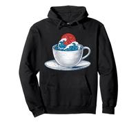 Arte Giapponese La Grande Onda off Kanagawa Hokusai Tea Drinker Felpa con Cappuccio