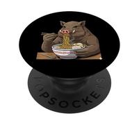 Arte Giapponese Ramen Cinghiale Anime Graphic Noodles Bowl Otaku PopSockets PopGrip Adesivo