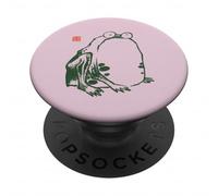 Arte giapponese rana vintage Sumi-e pittura a inchiostro Zen PopSockets PopGrip Adesivo