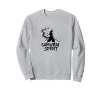 Arte Giapponese Samurai Spirit Warrior per Uomo Felpa, Unisex per Adulti, Grigio Melange, S