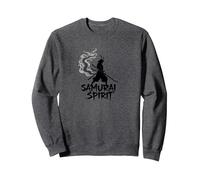 Arte Giapponese Samurai Spirit Warrior per Uomo Felpa, Unisex per Adulti, Grigio Scuro, L