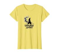 Arte Giapponese Samurai Spirit Warrior per Uomo Maglietta, Donna, Limone, L