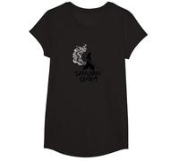 Arte Giapponese Samurai Spirit Warrior per Uomo Maglietta, Ragazze, Nero, L