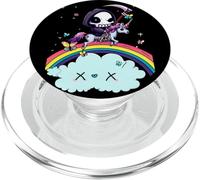 Arte gotica Kawaii morte cavalcando un unicorno PopSockets PopGrip per MagSafe