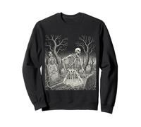 Arte Gotica Scheletro Zombie Tomba Orrore Felpa