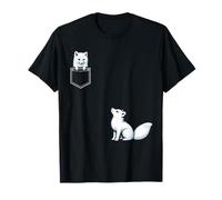 Arte grafica Arctic Fox Ice Fox Wild Animals Divertente volpe bianca Maglietta