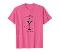Arte Grafica Martini O'Clock Cocktail Hour Maglietta, Uomo, Rosa mélange, L
