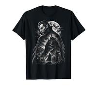 Arte Horror Gotica di Halloween di Vampire Lord Maglietta