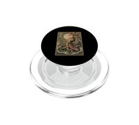 Arte in legno di Sakura con fiori di ciliegio e polpo giapponese PopSockets PopGrip per MagSafe