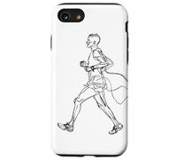 Arte in linea del ragazzo che corre Custodia per iPhone SE (2020) / 7 / 8