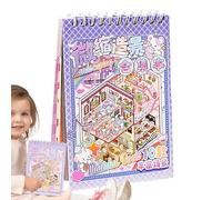 Arte in stick con paesaggi di cartoni animati 3D - Cabina in miniatura, adesivi per scene Impermeabili artigianali Decalcomanie Borse per regali, Decorazioni per album di ritagli per