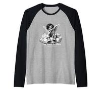 Arte in Stile Angelo di Tan Cerca de Dios Chicano Maglia con Maniche Raglan