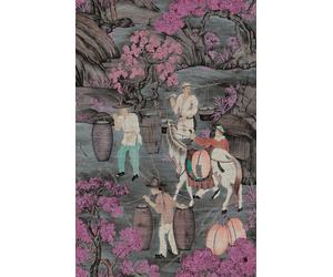 Arte International Carta da parati Toile de Tibet - Pink Blossom