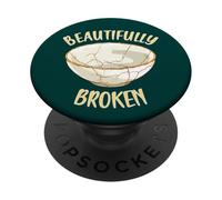 Arte Kintsugi in ceramica giapponese splendidamente rotta PopSockets PopGrip Adesivo
