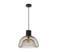 Arte Lamp Castello Lampada a Sospensione 1 Luce in Metallo Nero e Rame con Cavo Lampadario Camera da Letto per Camera da Letto con Design Accogliente per Tavolo Isola e Corridoio