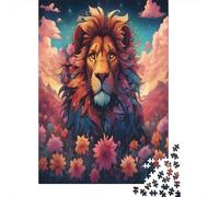 Arte Leone Magico Rompicapo 1000 Pezzi Re della Giungla Alta Qualità Per Regalo Per Lui Impermeabile Leggermente Relax Antistress 38x26cm/1000pcs