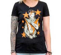 Arte Lowbrow Mike Bell Star Man T-shirt Nera A V David Bowie S-M-L-XL-2XL