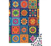 Arte Mandala Rompicapo 1000 Pezzi Stampa Piastrella Boho Alta Qualità Per Anziani Maneggevole Intrattenimento Domestico Facile Da Conservare 70x50cm/1000pcs