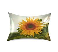 Arte Margherita Girasole Federe Cuscino Letto, Federa Guanciale Pillowcase in Seta Morbida per Capelli e Pelle con Chiusura a Busta standard/regina/re