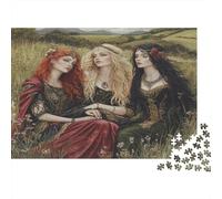 Arte medievale Puzzle 1000Pcs Ragazza nel campo Decorazione Per La Casa. Rilassamento E Intelligence Per Adulti E Bambini Da 14 Anni 38x26cm/1000pcs