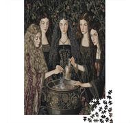 Arte medievale1000 Pezzi Impossibili Per Adulti, Giochi, Regali, Sfide Per BambiniDonna che Bollisce Pozione in un Calderone70x50cm/1000pcs