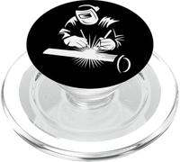 Arte minimalista Silhouette Saldatura Lavoratore PopSockets PopGrip per MagSafe