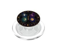 Arte mistica dei tarocchi della farfalla della fase lunare PopSockets PopGrip per MagSafe