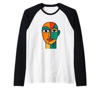 Arte Moderna Geometrica Astratta Maglia con Maniche Raglan