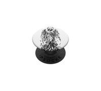 Arte monocromatica gotica dell'alone rotto dell'angelo caduto PopSockets PopGrip Adesivo