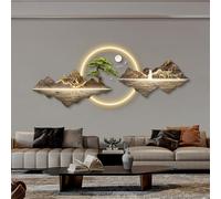 Arte murale 3D con luci, Decorazioni sospese con Luce a LED, Decorazioni a LED con Alimentazione, sculture, Dipinti Moderni sospesi per Camera da Letto, Soggiorno, Porta d'ingresso